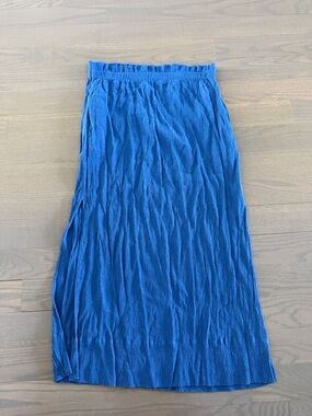 Everlane Blue Midi Skirt - Women's Comfortable Lightweight Skirt